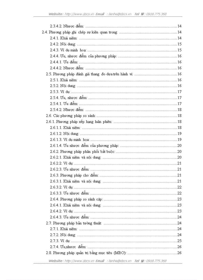image for page Các phương pháp đánh giá thực hiện công việc