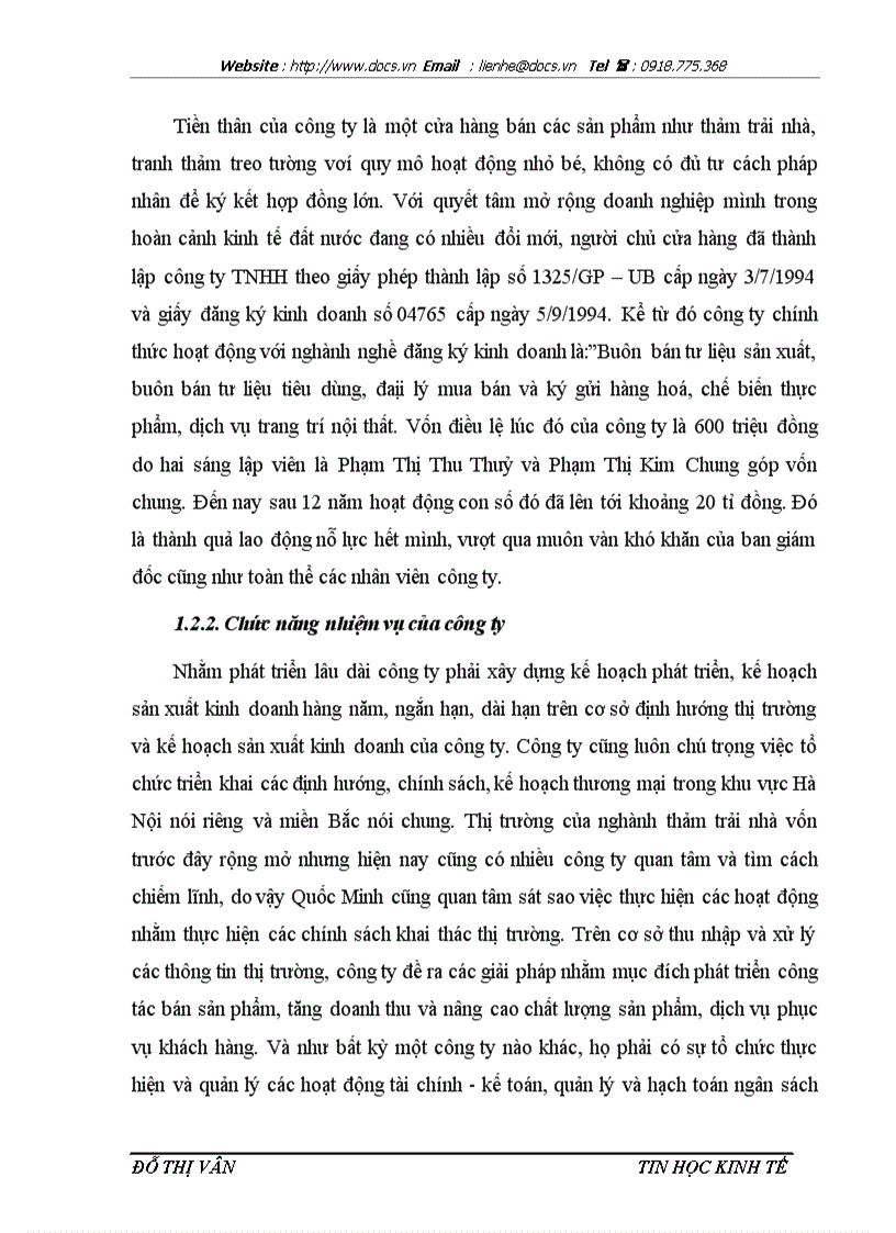 image for page Xây dựng phần mềm quản lý kho hang cho công ty TNHH Quốc Minh