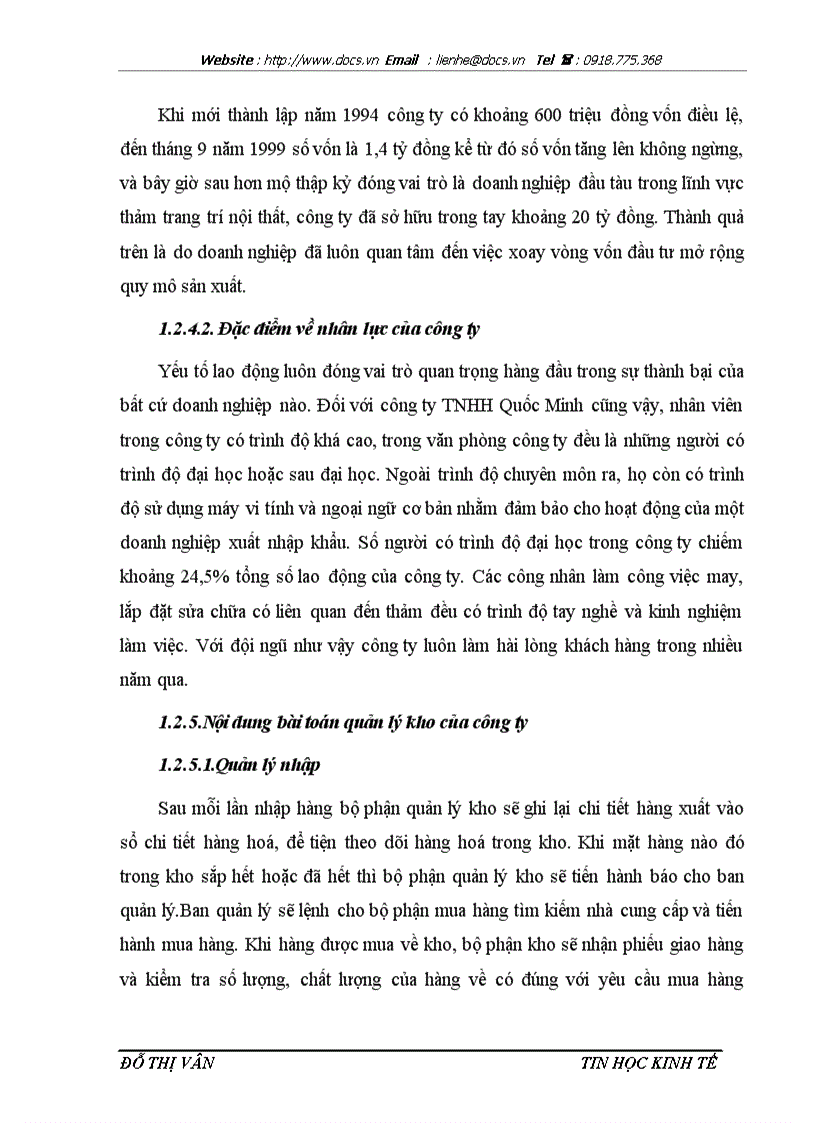 image for page Xây dựng phần mềm quản lý kho hang cho công ty TNHH Quốc Minh