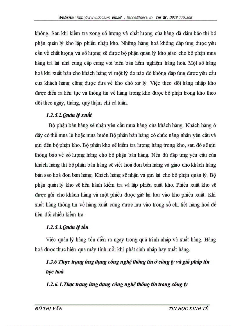 image for page Xây dựng phần mềm quản lý kho hang cho công ty TNHH Quốc Minh