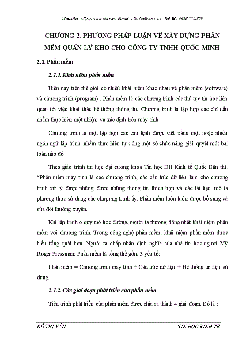 image for page Xây dựng phần mềm quản lý kho hang cho công ty TNHH Quốc Minh