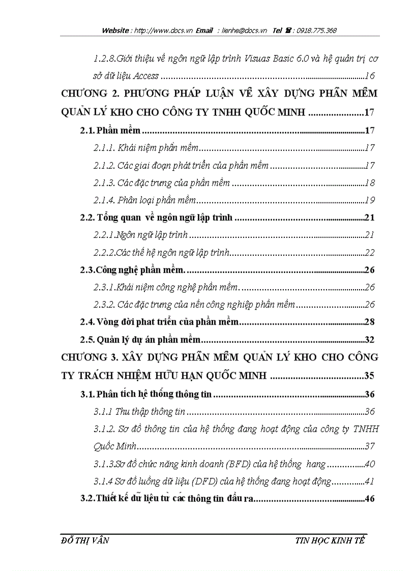 image for page Xây dựng phần mềm quản lý kho hang cho công ty TNHH Quốc Minh