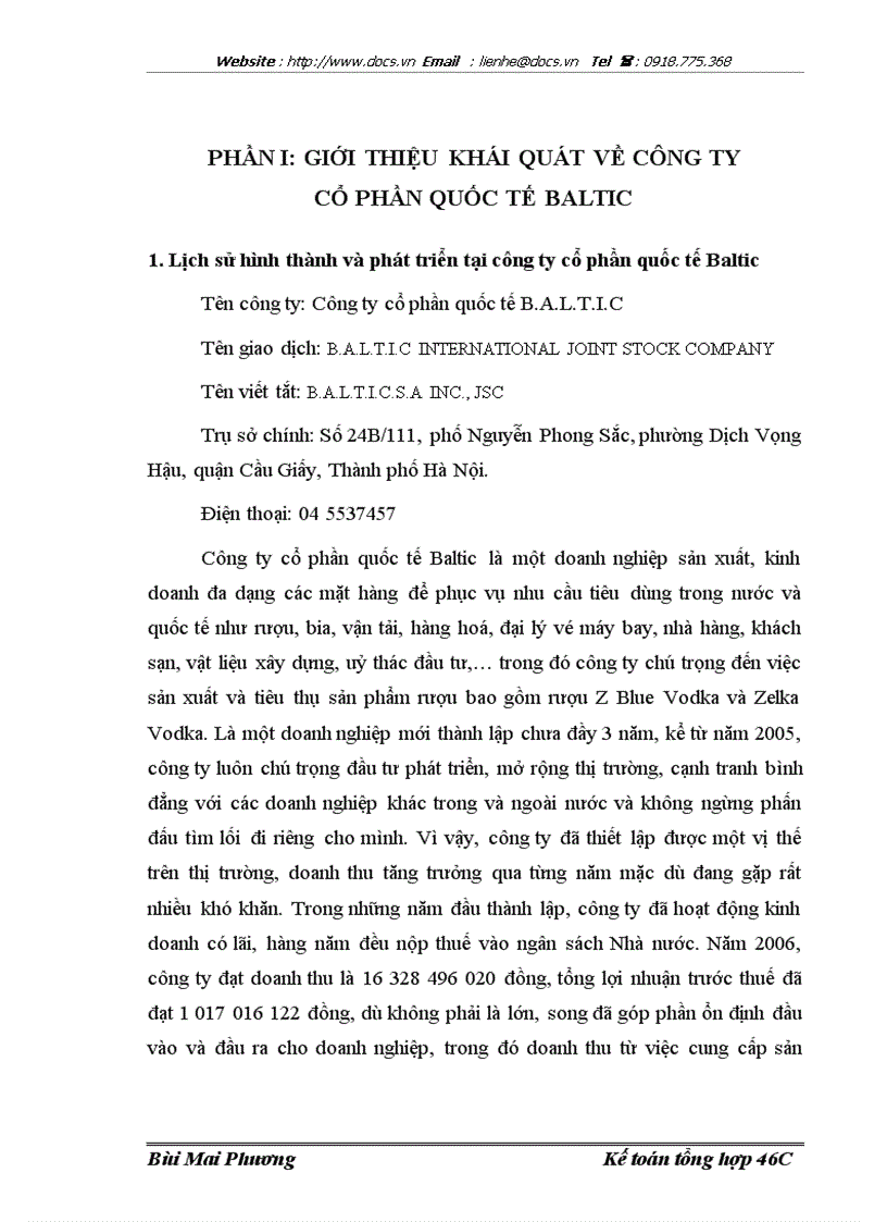 image for page Hạch toán chi phí sản xuất và tính giá thành sản phẩm với việc tăng cường quản trị doanh nghiệp tại Công ty cổ phần Quốc tế Baltic