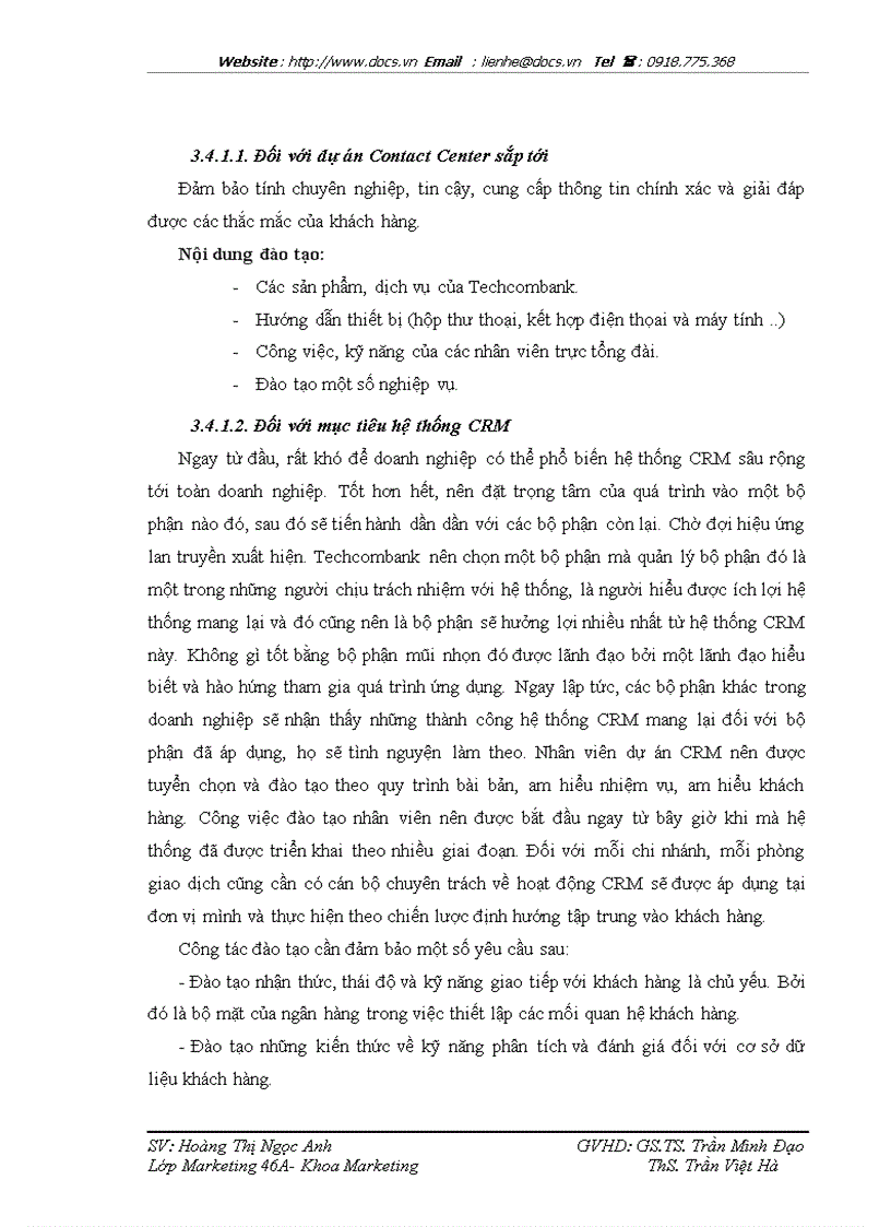 image for page Phát triển hệ thống quản lý quan hệ khách hàng CRM tại ngân hàng TMCP Kỹ thương Việt Nam Techcombank