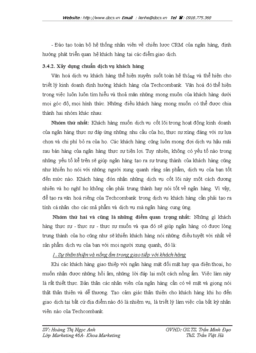 image for page Phát triển hệ thống quản lý quan hệ khách hàng CRM tại ngân hàng TMCP Kỹ thương Việt Nam Techcombank