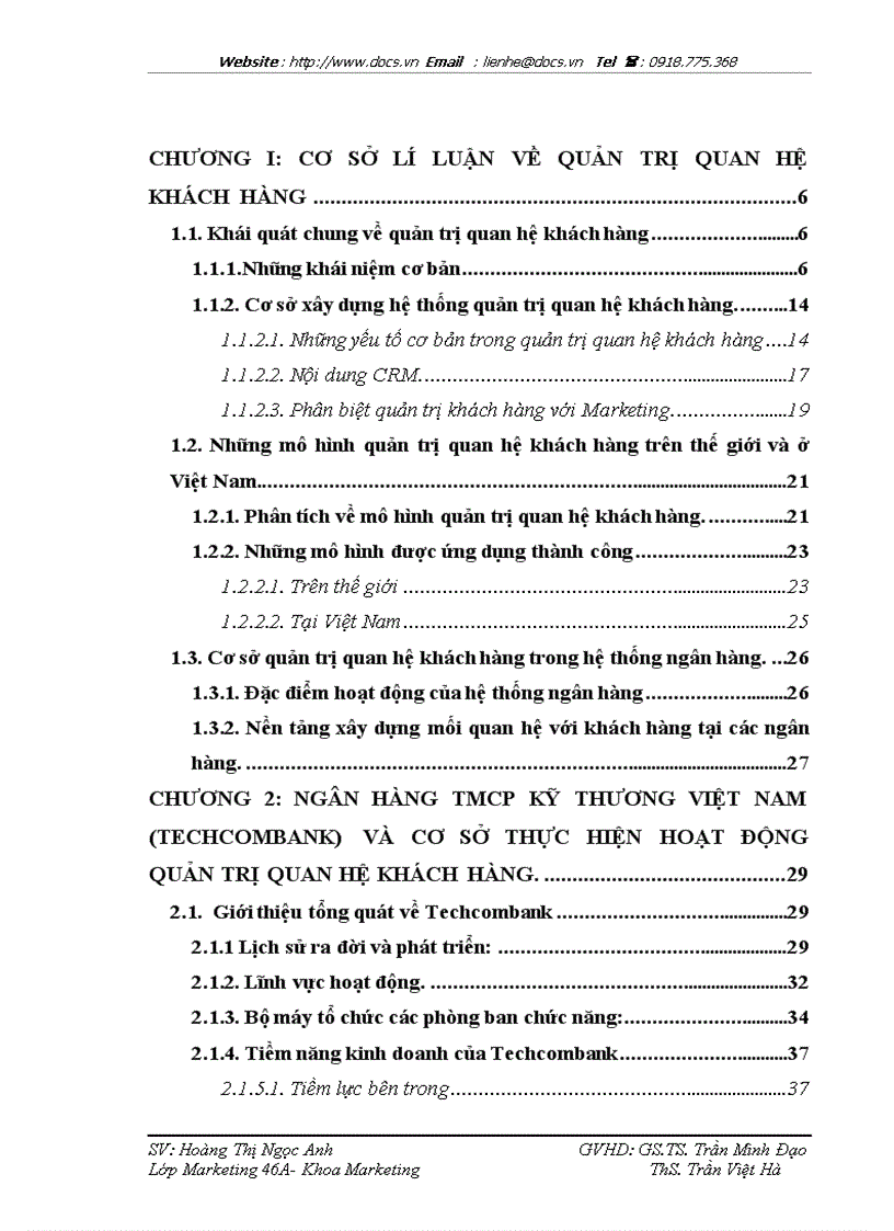 image for page Phát triển hệ thống quản lý quan hệ khách hàng CRM tại ngân hàng TMCP Kỹ thương Việt Nam Techcombank