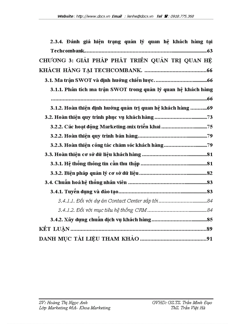 image for page Phát triển hệ thống quản lý quan hệ khách hàng CRM tại ngân hàng TMCP Kỹ thương Việt Nam Techcombank