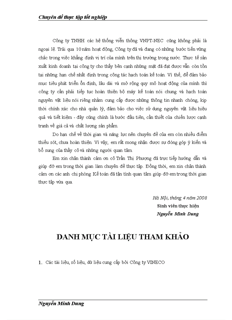 image for page Hạch toán nguyên vật liệu tại Công ty TNHH các hệ thống viễn thông VNPT NEC