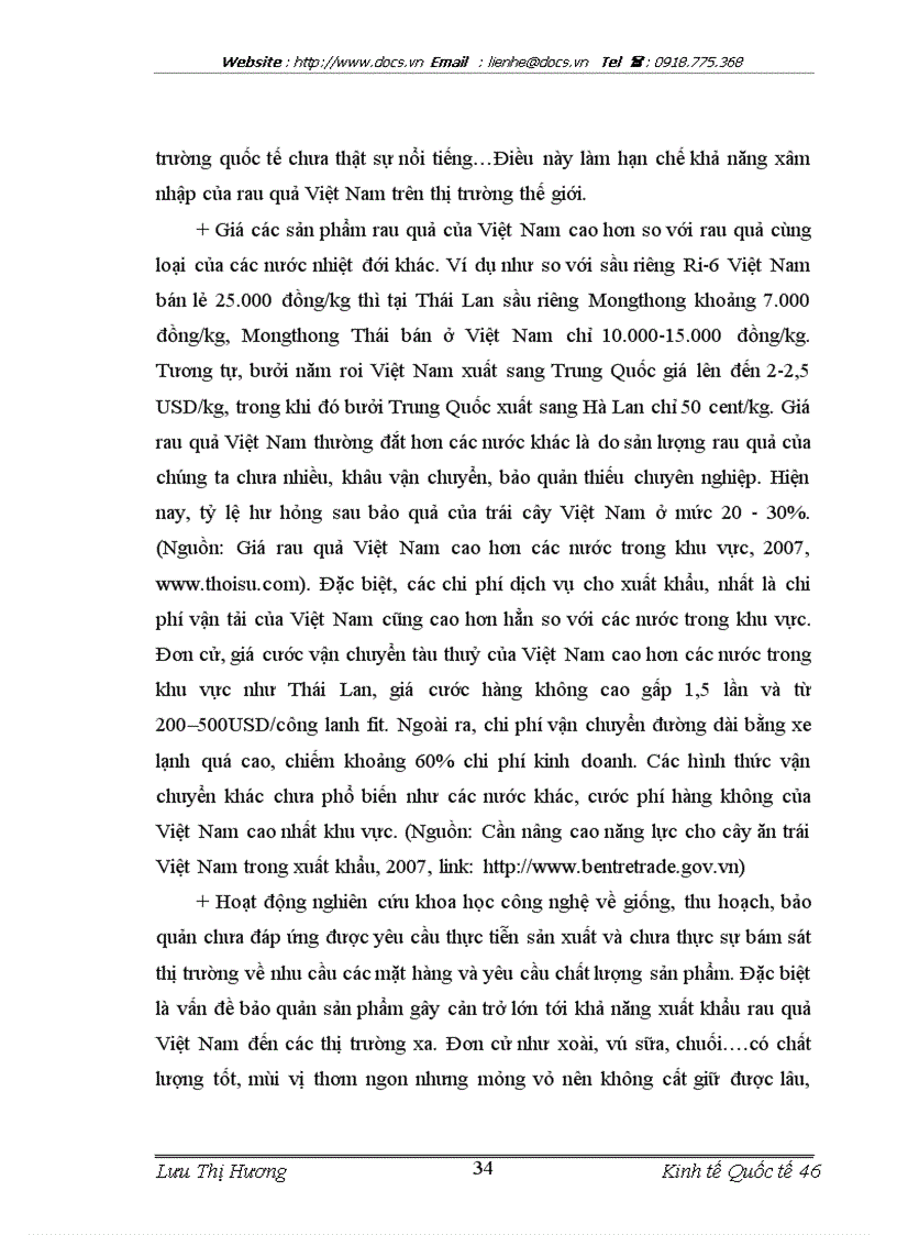 image for page Mở rộng thị trường xuất khẩu rau quả tại Công ty Cổ phần Cung ứng dịch vụ Hàng không
