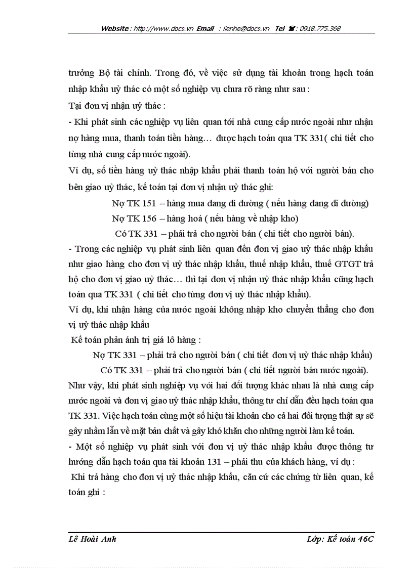 image for page Hạch toán lưu chuyển hàng hóa nhập khẩu tại Công ty cổ phần Kho vận và dịch vụ thương mại Vinatranco