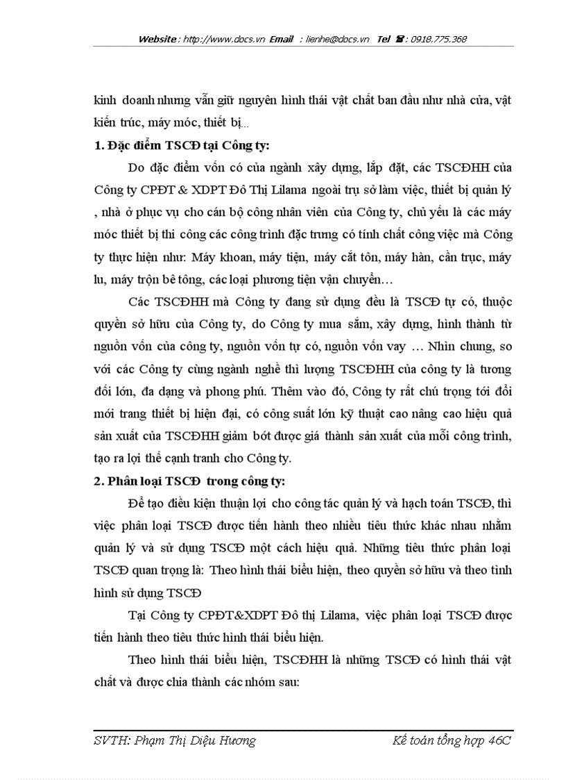 image for page Hạch toán TSCĐ HH với việc quản lý và nâng cao hiệu quả sử dụng TSCĐ HH tại công ty CPĐT XDPT Đô thị Lilama