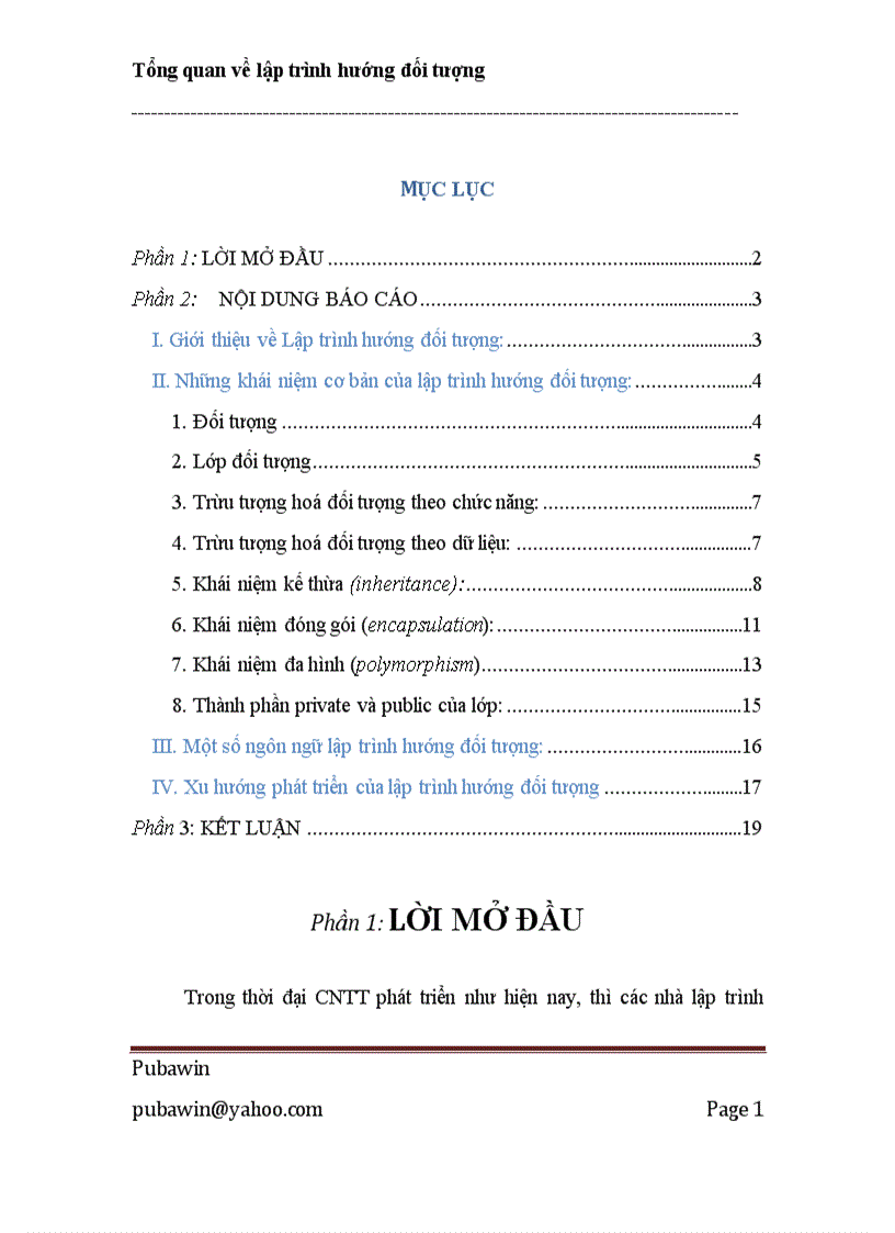 image for page Tổng quan về lập trình hướng đối tượng