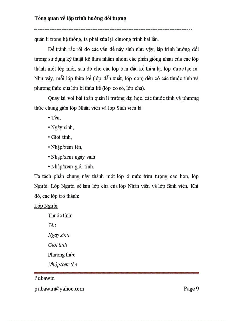 image for page Tổng quan về lập trình hướng đối tượng