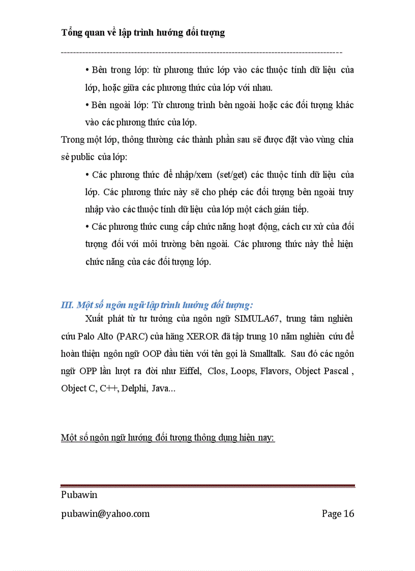 image for page Tổng quan về lập trình hướng đối tượng