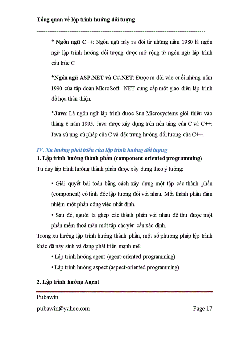 image for page Tổng quan về lập trình hướng đối tượng