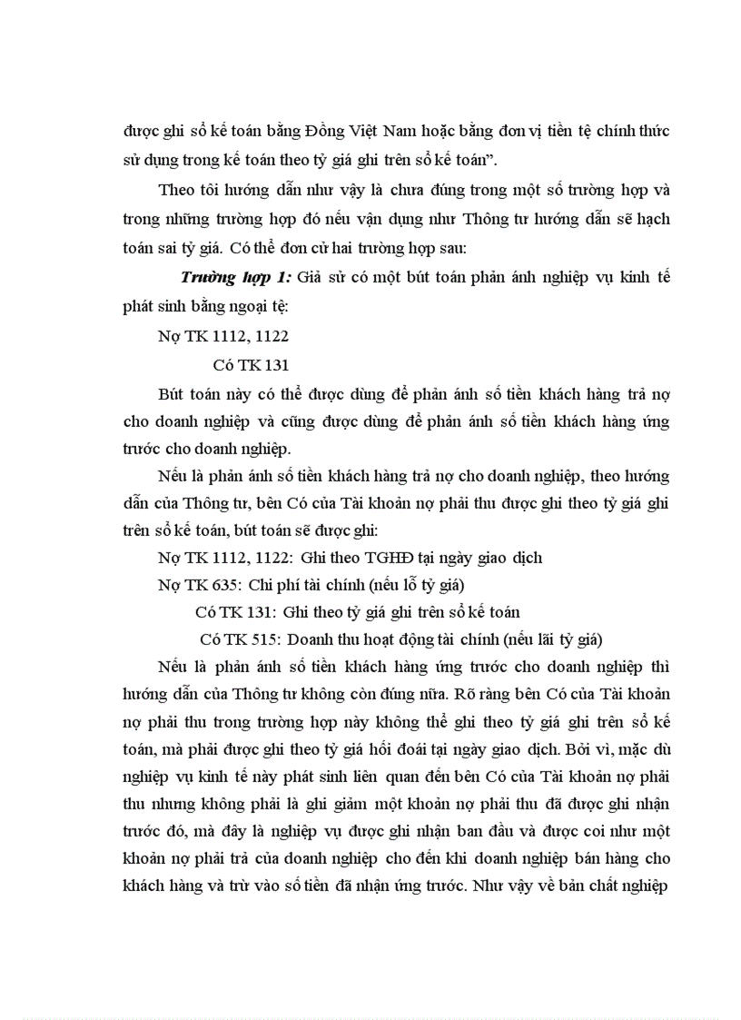 image for page Thực trạng và phương hướng hoàn thiện hạch toán chênh lệch tỷ giá hối đoái