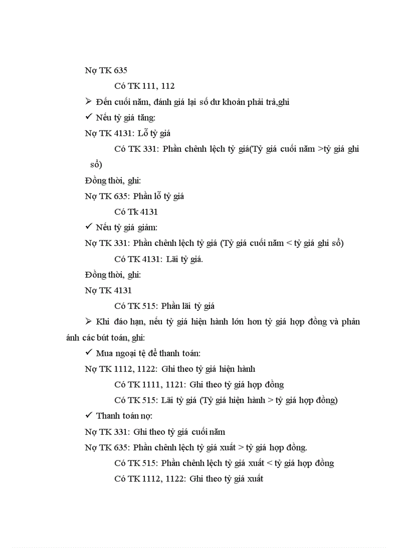 image for page Thực trạng và phương hướng hoàn thiện hạch toán chênh lệch tỷ giá hối đoái