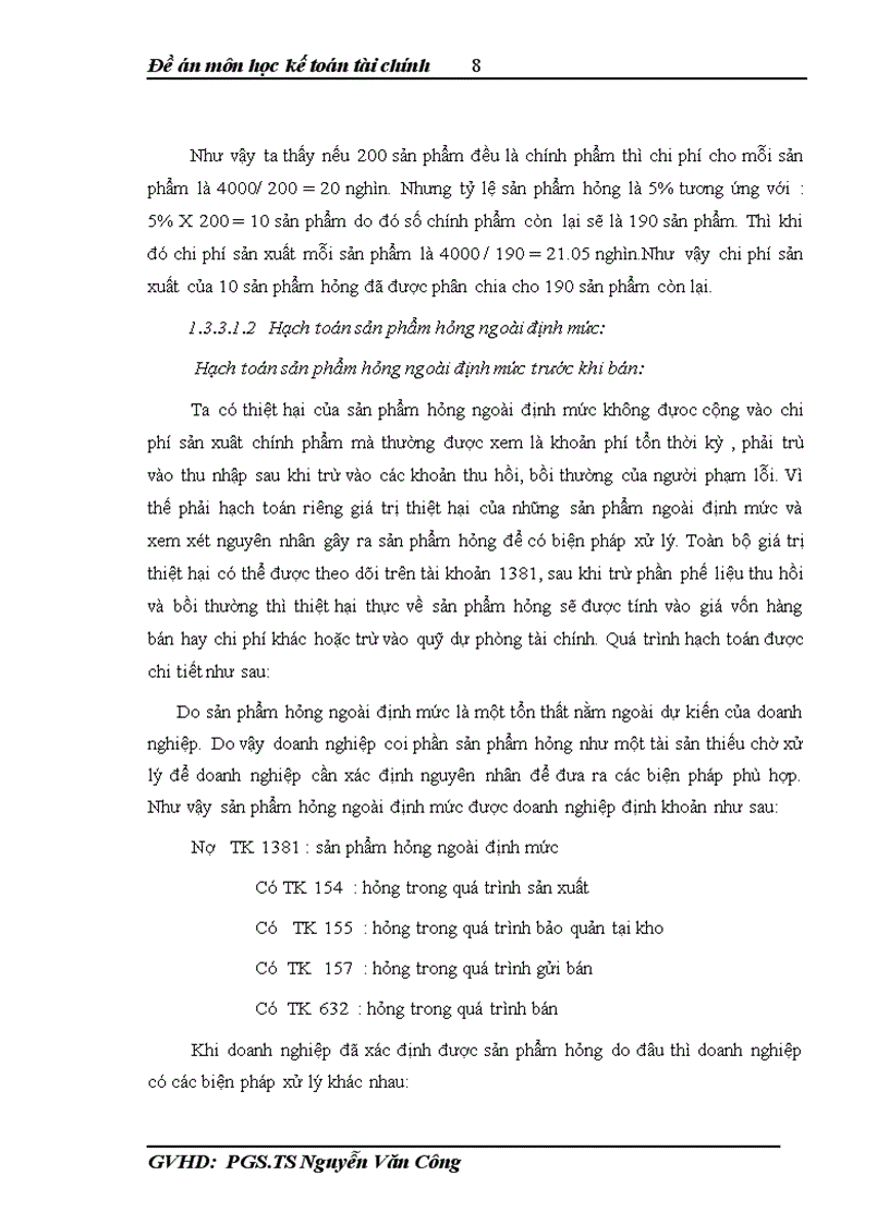 image for page Thực trạng hạch toán sản phẩm hỏng trong kho và trong quá trình bảo hành