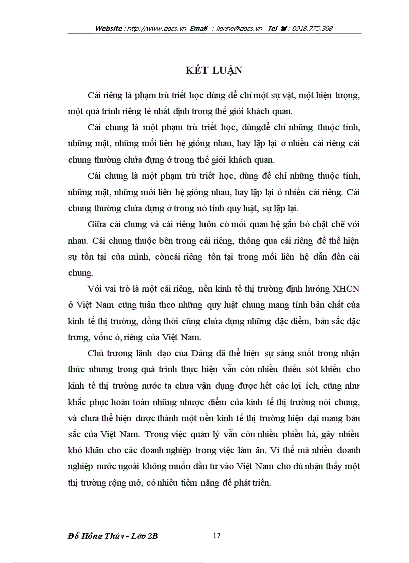 image for page Quan hệ giữa cái chung và cái riêng trong việc xây dựng nền kinh tế thị trường ở Việt Nam