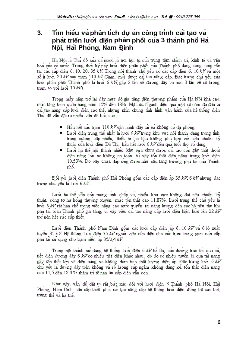 image for page Dư a n công tri nh ca i ta o va pha t triê n lươ i điê n phân phô i cu a 3 tha nh phô Ha Nô i Ha i Pho ng Nam Đi nh