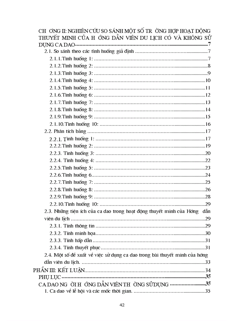 image for page So sánh hoạt động thuyết minh của hướng dẫn viên du lịch có và không sử dụng ca dao