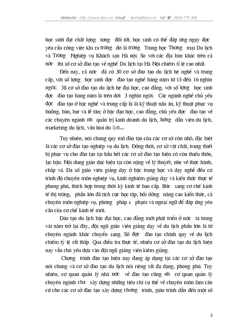 image for page Đào tạo nghề du lịch trong quá trình hội nhập