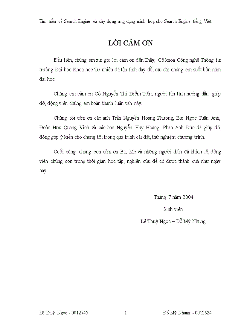 image for page Về hệ thống search engine và ứng dụng hệ thống search engine tiếng việt