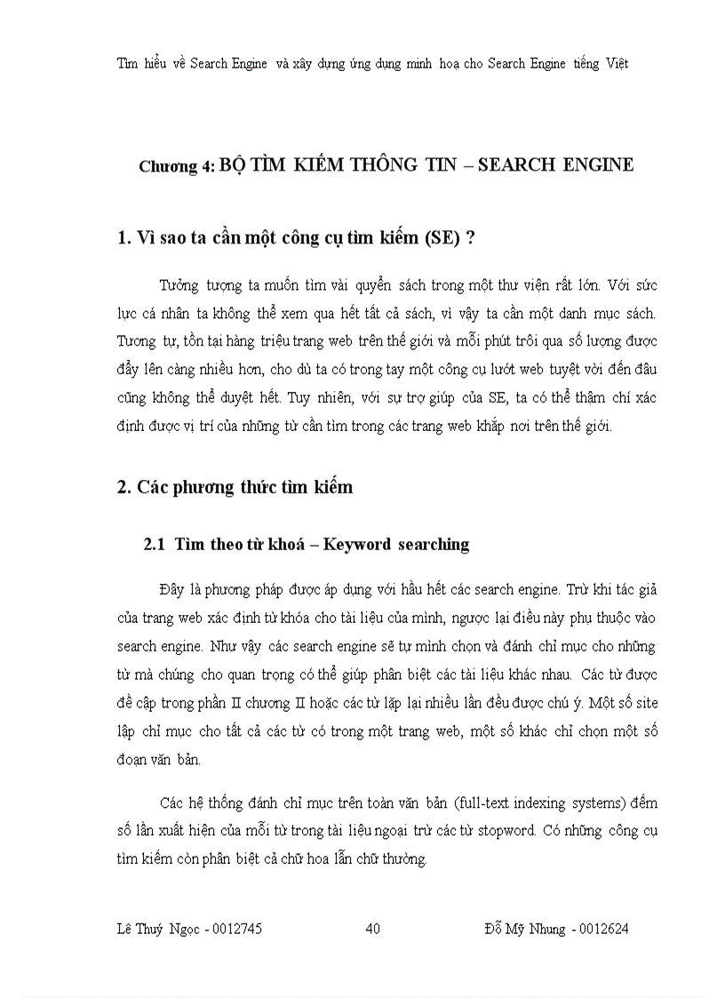image for page Về hệ thống search engine và ứng dụng hệ thống search engine tiếng việt