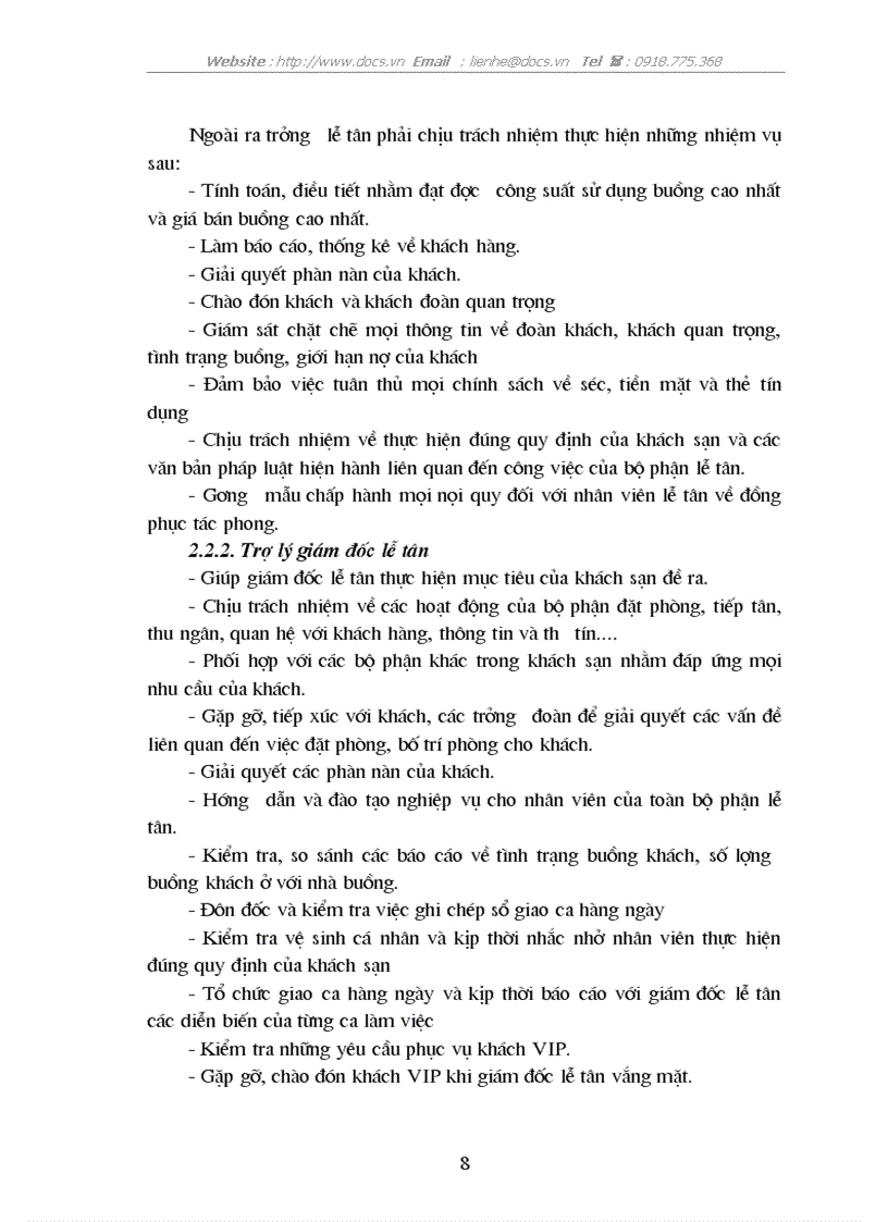 image for page Hoạt động của bộ phận lễ tân luôn luôn được các nhà quản lý khách sạn quan tâm và được coi là trung tâm của khách sạn