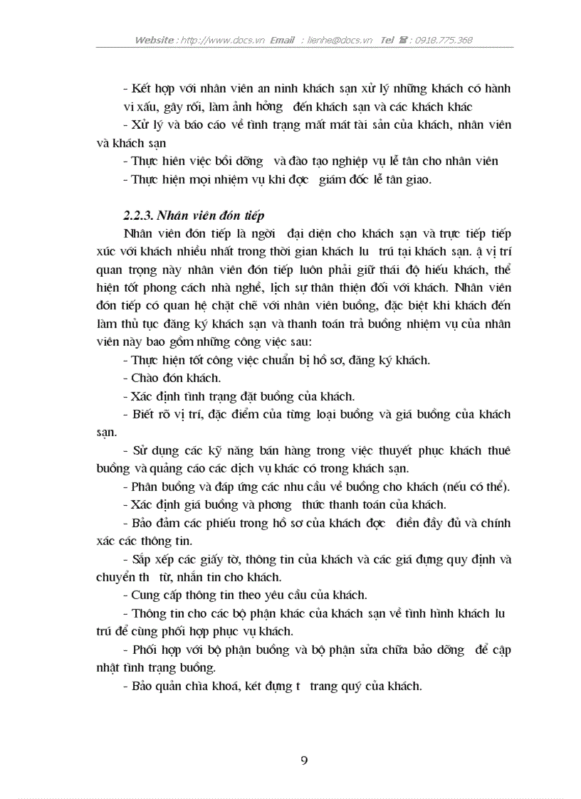 image for page Hoạt động của bộ phận lễ tân luôn luôn được các nhà quản lý khách sạn quan tâm và được coi là trung tâm của khách sạn