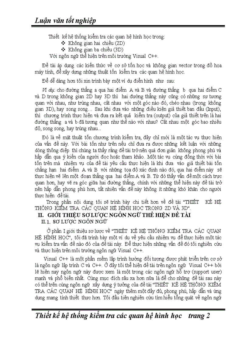 image for page Thiết kế hệ thống kiểm tra các quan hệ hình học trong không gian 2d và 3d