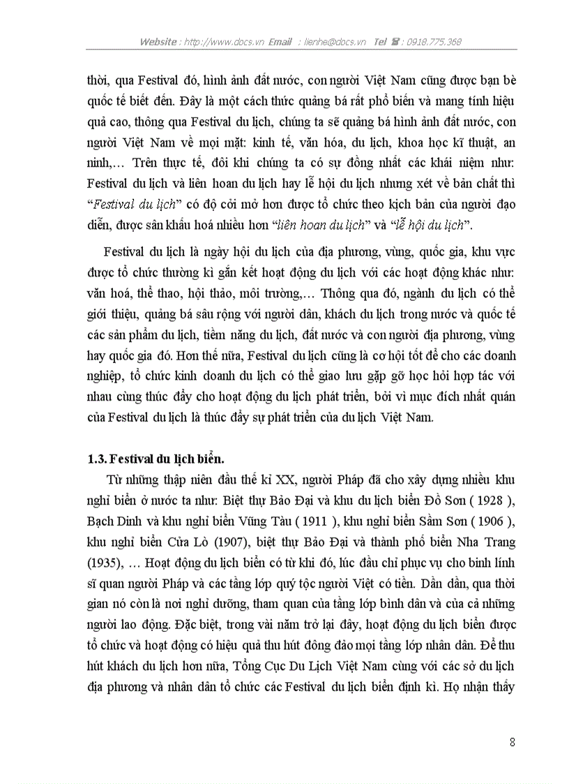 image for page Các Festival du lịch biển 2007 và tác động của nó đối với sự phát triển du lịch biển Việt Nam