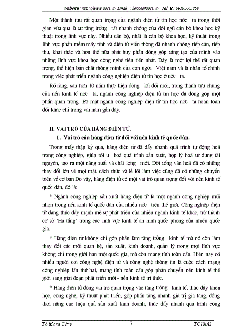 image for page Thực trạng và triển vọng phát triển hàng điện tử ở Việt Nam