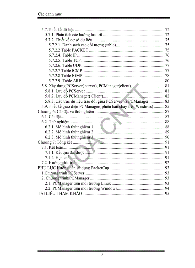 image for page Xây dựng ứng dụng bắt gói tin cho việc phân tích thông tin mạng phục vụ quản lí