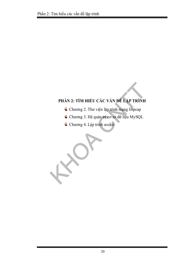 image for page Xây dựng ứng dụng bắt gói tin cho việc phân tích thông tin mạng phục vụ quản lí