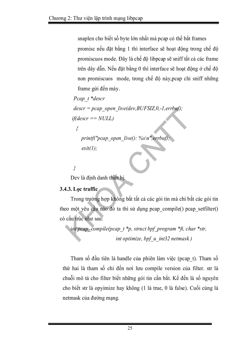 image for page Xây dựng ứng dụng bắt gói tin cho việc phân tích thông tin mạng phục vụ quản lí