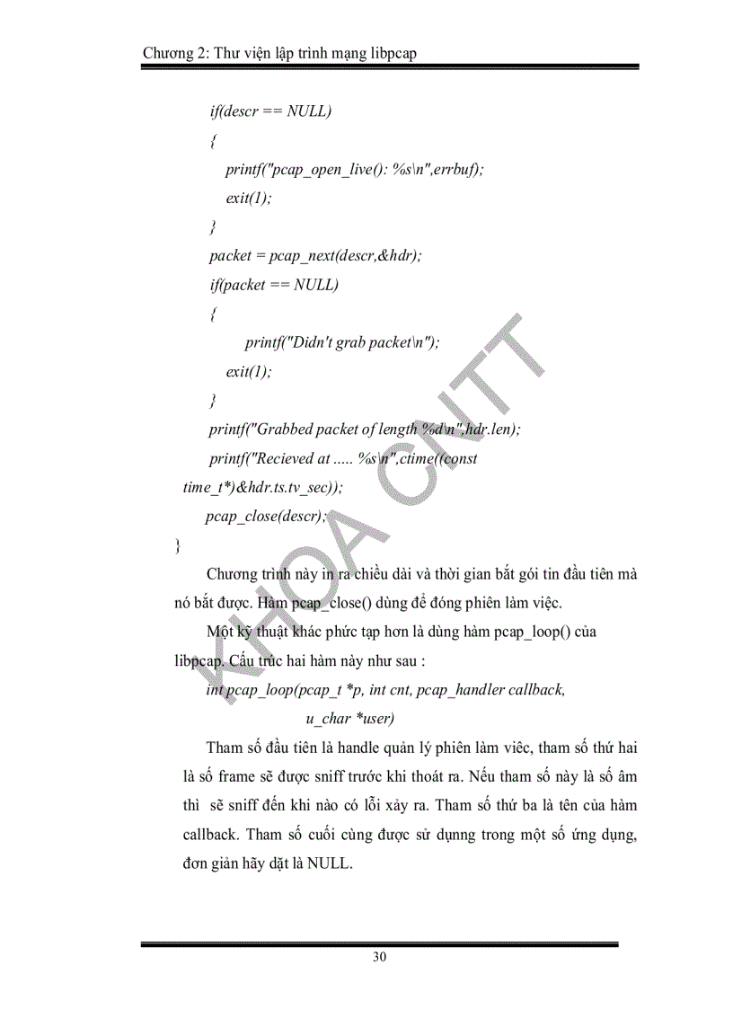 image for page Xây dựng ứng dụng bắt gói tin cho việc phân tích thông tin mạng phục vụ quản lí