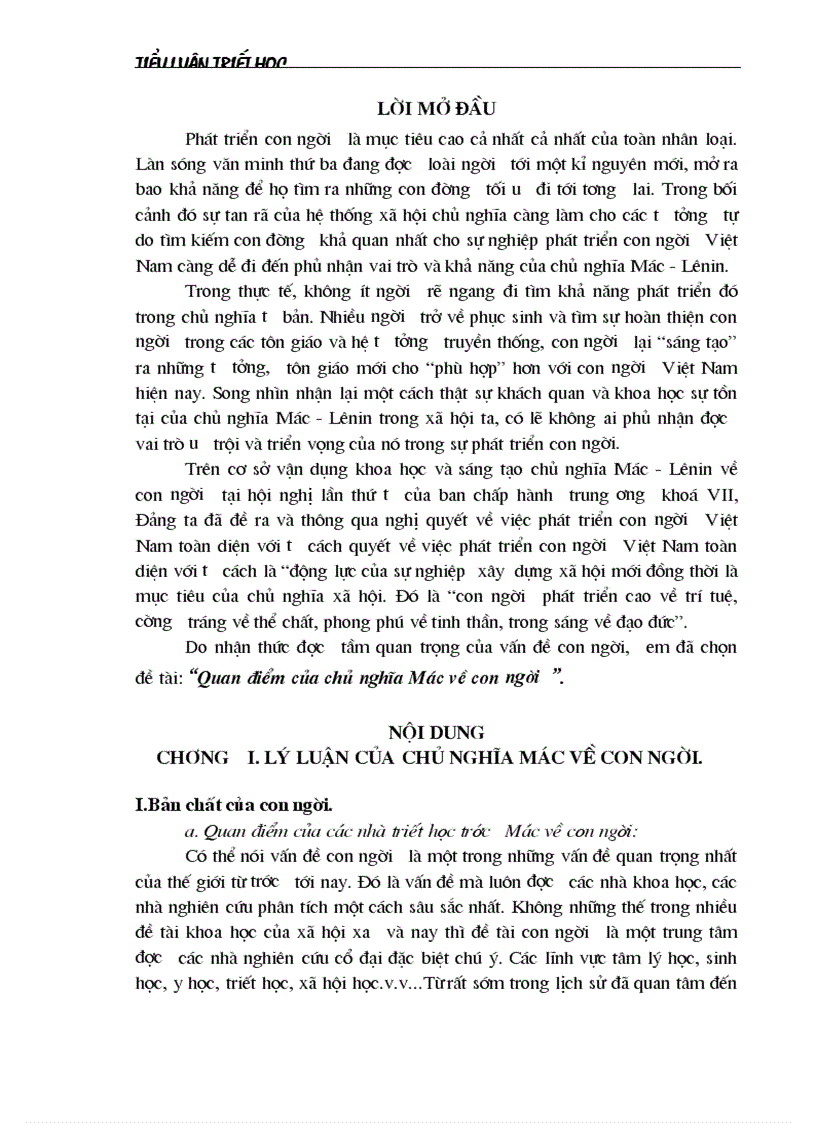 image for page Quan điểm của chủ nghĩa Mác về con người