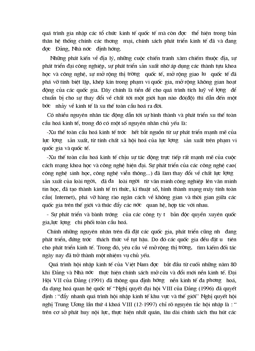 image for page II Vận dụng nguyên lý triết học để phân tích làm rõ thực trạng của nền kinh tế Việt Nam trước xu thế toàn cầu hoá