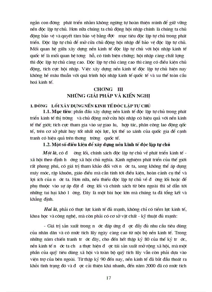 image for page Việc xây dựng nền kinh tế độc lập tự chủ và hội nhập kinh tế quốc tế