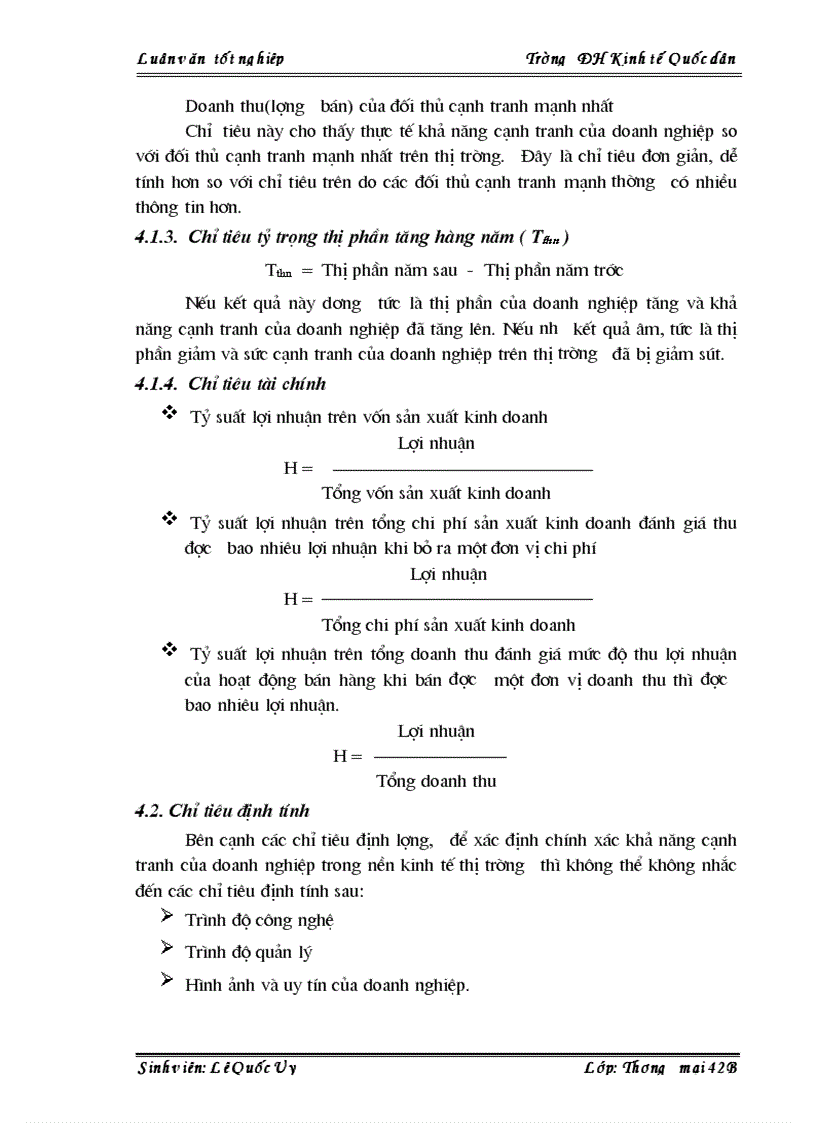 image for page Khả năng cạnh tranh của một doanh nghiệp trong nền kinh tế thị trường
