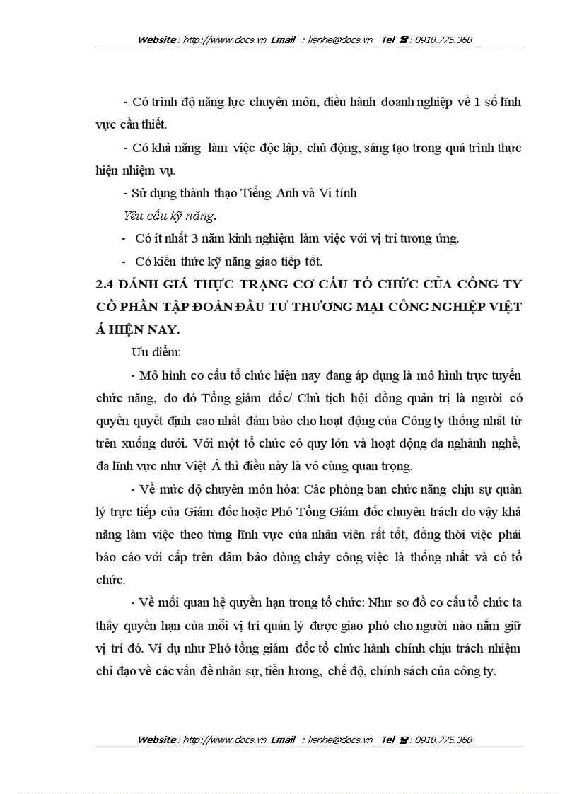 image for page Hoàn thiện cơ cấu tổ chức Công ty cổ phần tập đoàn đầu tư thương mại công nghiệp Việt Á