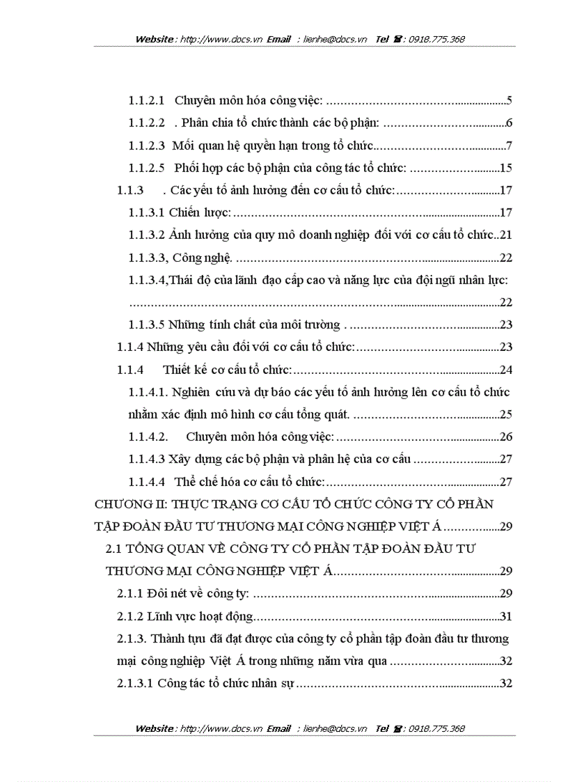 image for page Hoàn thiện cơ cấu tổ chức Công ty cổ phần tập đoàn đầu tư thương mại công nghiệp Việt Á