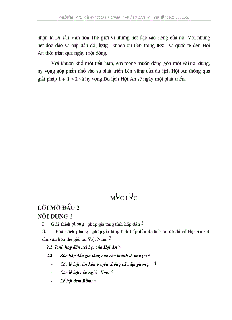image for page Giải pháp gia tăng tính hấp dẫn du lịch tại hội an theo phương pháp 1 1 gt 2