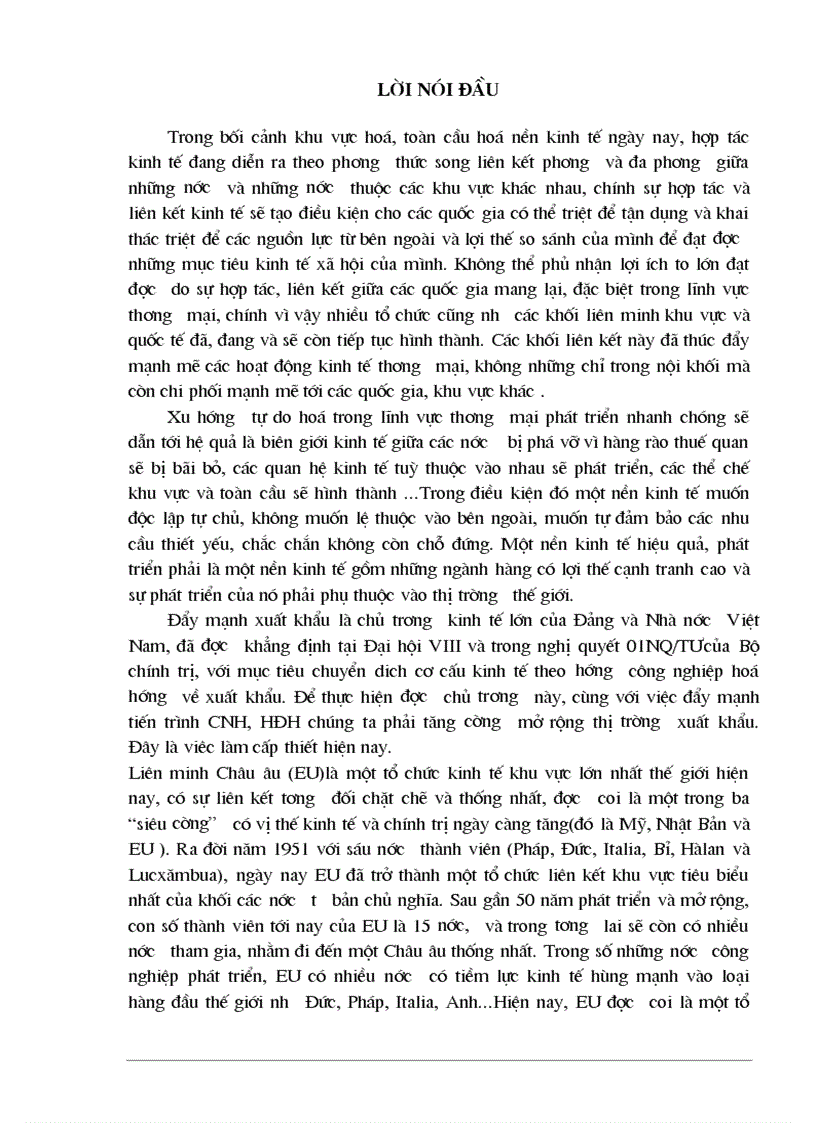 image for page Tự do hóa trong EU và khả năng thâm nhập thị trường EU của hàng hoá Việt Nam