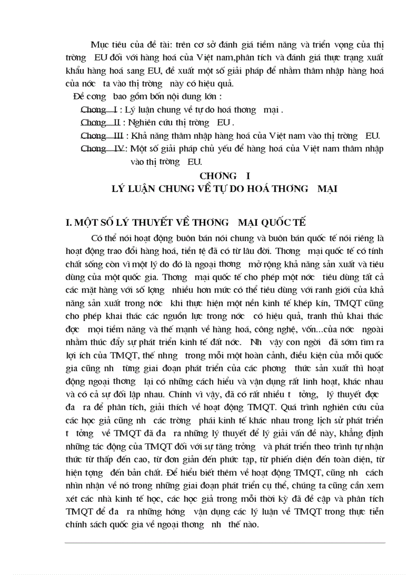image for page Tự do hóa trong EU và khả năng thâm nhập thị trường EU của hàng hoá Việt Nam