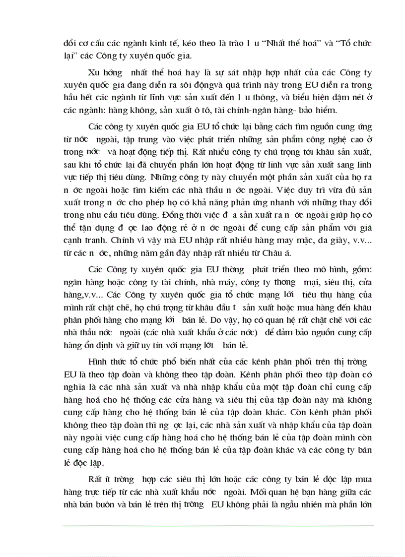 image for page Tự do hóa trong EU và khả năng thâm nhập thị trường EU của hàng hoá Việt Nam