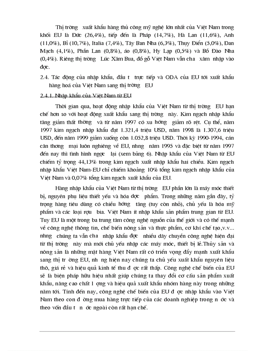 image for page Tự do hóa trong EU và khả năng thâm nhập thị trường EU của hàng hoá Việt Nam