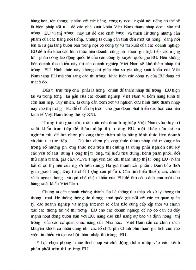image for page Tự do hóa trong EU và khả năng thâm nhập thị trường EU của hàng hoá Việt Nam