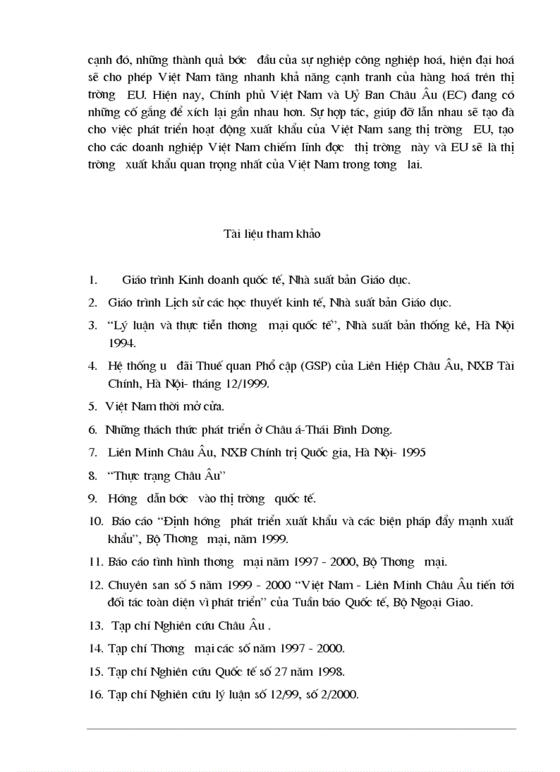 image for page Tự do hóa trong EU và khả năng thâm nhập thị trường EU của hàng hoá Việt Nam